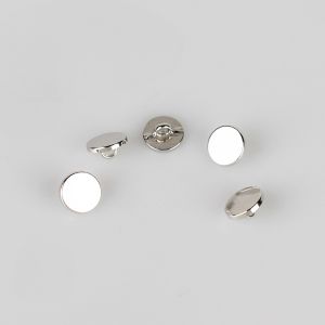 Kannaga metallnööp 11 mm / Hõbe