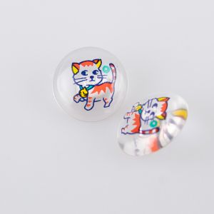 Kannaga nööp 15 mm / Kass