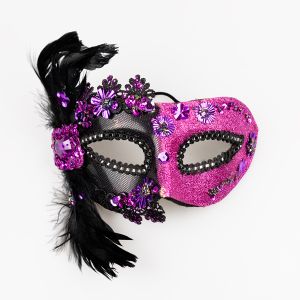 Elegantne karnevalimask / WFCM3 Fuksia