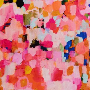 Kirju viskoos popliin Dib Dab / Roosa