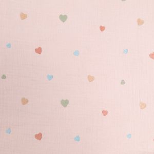 Kahekordne musliin Südamed / Roosa