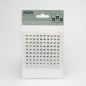 Iseliimuvad südamekujulised kivikesed / 6 mm x 100 tk / Läbipaistev