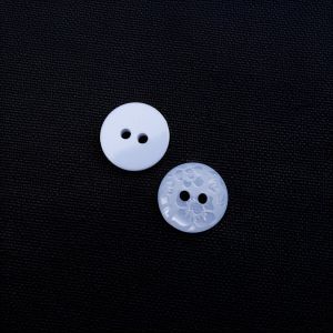 Lihtne nööp lillemustriga 13 mm / 22 Helesinine