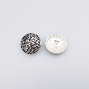 Kannaga metallnööp 18 mm / Hõbedane