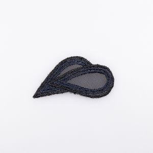 Pitsmotiiv väike D34  / 5 x 2 / cm must-kesköösinine  / Vasak