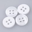 Plastikust nööp / 11 mm / matt valge