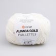 Alpakaga litrilõng YarnArt Alpaca Gold Paillettes 50 g / 9301 White