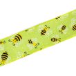 Декоративная лента с проволочным краем / Natural Smiley Bee / Green