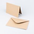 Комплект заготовки для открыток и конверты / Cветло-коричневый