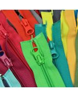 5 мм спиральная разъёмная застежка-молния с одним бегунком 40 см / Разные тона