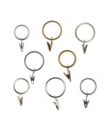 Металлическое кольцо с пластмассовой внутренностью для шторы с зажимом / Разные тона / Разные размеры