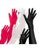 Праздничные длинные перчатки / Разные тона