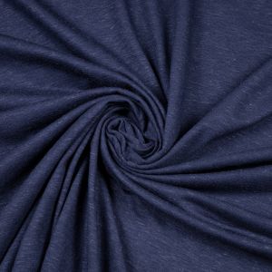 Трикотажная ткань из смешанной льняной ткани / Tемно-синий
