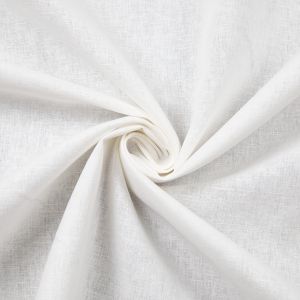 Ткань из смеси льна и хлопка / Натуральный белый