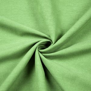 Ткань из смеси льна и хлопка / Зеленый