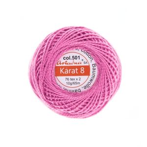 Нитки для вязания Karat / 14001-501 Темно-розовый