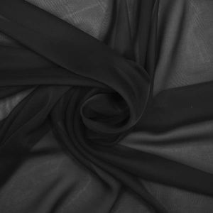 Двухцветный шифон / Черный