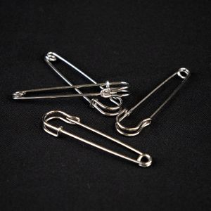 Декоративная английская булавка 75 мм / Cеребристый