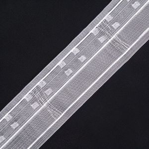 Шторная лента 75 мм, с II петлями, 1:2 / Прозрачная