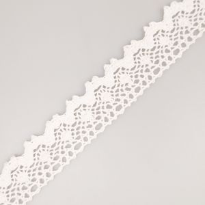 Хлопковое кружево 6 / 30 мм / Белый