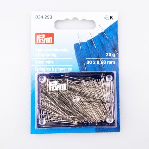 PRYM Булавки с металлической головкой в пластмассовой коробке 30 мм 20 г