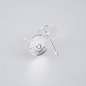 Заготовка для сережки-гвоздика  8 mm/ Cеребристый