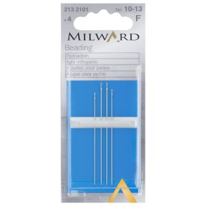 Ручные иглы Milward / Бисерные иглы / раз. 10-13 4 шт