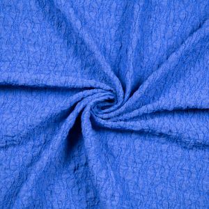 Трикотаж с эффектом помятости / Cиний