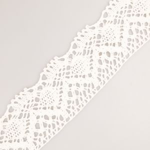 Хлопковое кружево 60 мм / Белый