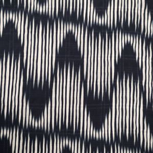 Шифон с печатью / Черный- Белый