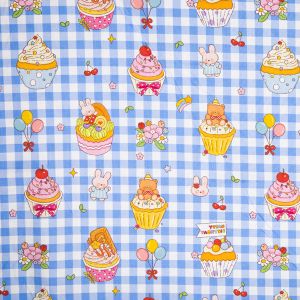 Красочная хлопчатобумажная ткань / Teddy Bear Cupcake