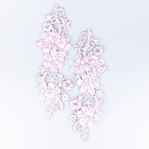 Вышиваемый мотив с жемчугом / Светло-фиолетовый