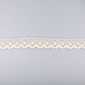 Хлопковое кружево 6 / 30 мм / Натуральный