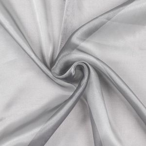 Однотонный искусственный шелк / Дизайн 15 Cеребристый