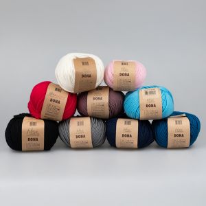 Пряжа Fibra natura Dona 50 г / Разные тона