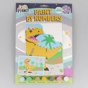 Раскраска по номерам / Динозавр 210x297 мм