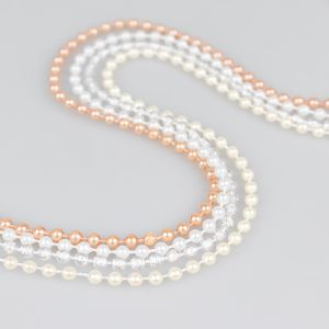 Жемчужная нить 4 мм / Разные тона