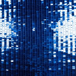 Тюль с пайетками / Cиний