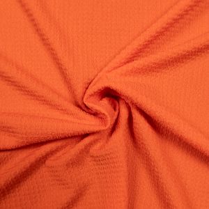Эластичный искусственный шелк с мятым эффектом / 38 Kоралловый