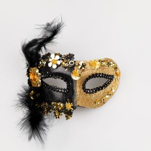 Элегантная карнавальная маска / WFCM3 Золотистая