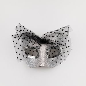 Элегантная карнавальная маска / WFCM13 Серебристaя