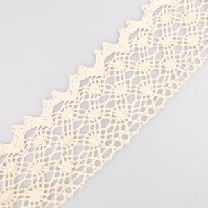 Хлопчато-бумажное кружево 65 мм / Натуральный