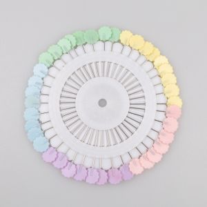 Булавки с пластмассовой головкой на диске /  Цветок