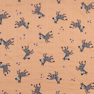 Красочная хлопчатобумажная ткань Seersucker / D12 Зебра