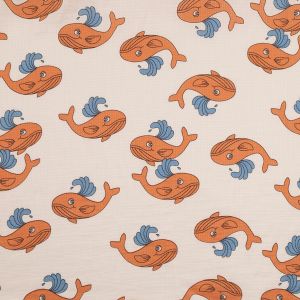 Красочная хлопчатобумажная ткань Seersucker / D16 Кит