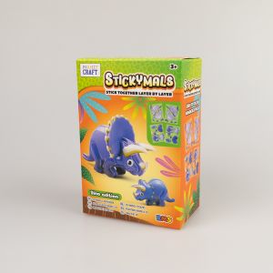 Детский набор для творчества  3D Наклейки на модель динозавра / Трицератопс