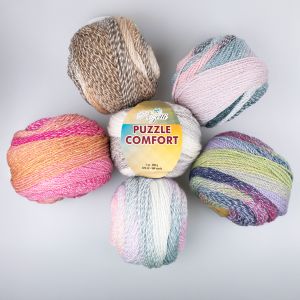 Пряжа Rozetti Puzzle Comfort 200 г / Разные тона