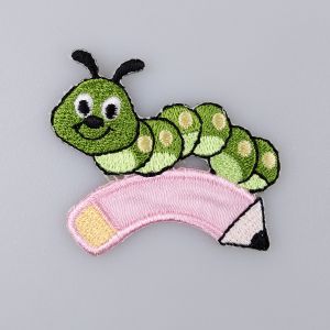 Термотрансферная наклейка / Worm with pen