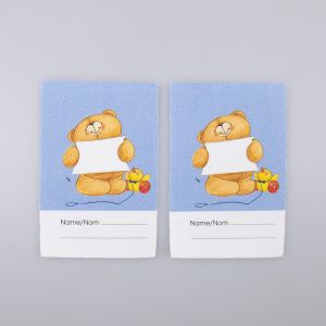 Термотрансферная наклейка / Name tag / Teddy with paper / 2 pc.