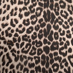 Плотная пестрая лайкра Scuba Leopard print / Белая